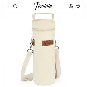 Tirrinia Beige Wine Tote with Tags and Shoulder Strap